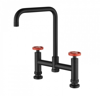 Henry Holt Bridge Mixer Kitchen Tap - Matte Black